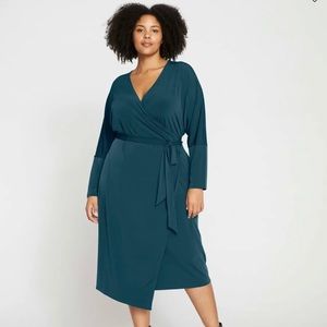 New Standard Jersey Wrap Dress - Deep Sea - L_22-24 / Deep Sea